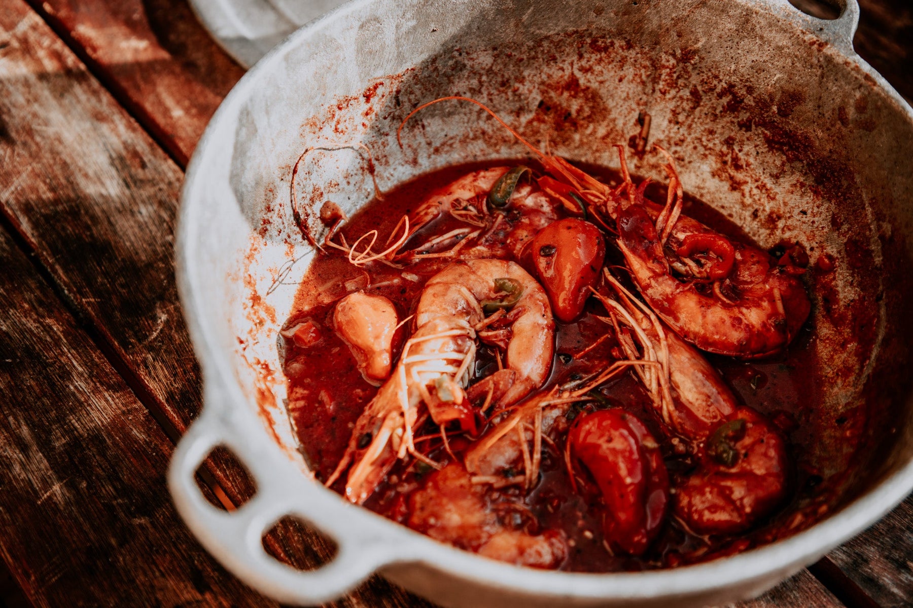 Pepper Shrimp im Dutch Pot